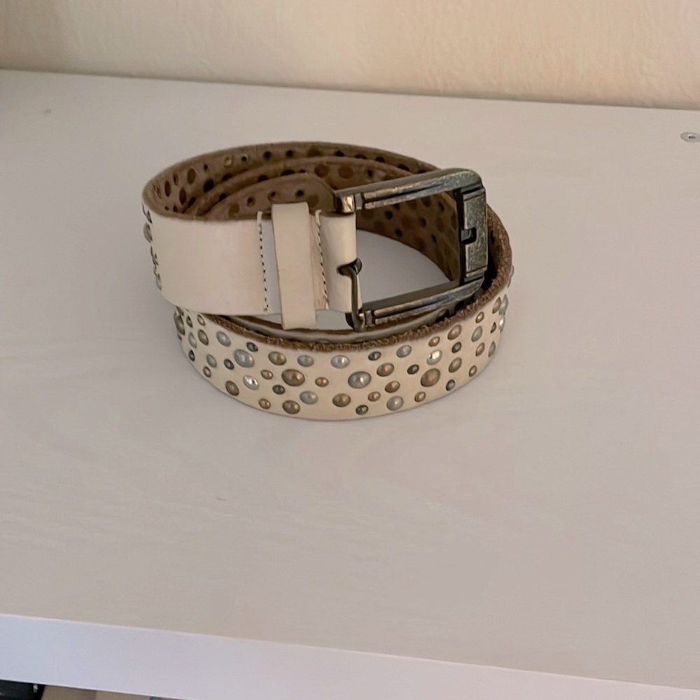 Free People Leather Studded Belt S/M